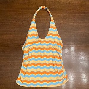 Rue21 bright striped halter top.